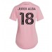 Günstige Inter Miami Jordi Alba #18 Heim Fussballtrikot Damen 2023-24 Kurzarm
